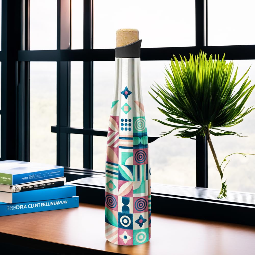 The Better Home Bliss Series Insulated Water Bottle 750ml with Cork Cap Water Bottle for Office Steel Water Bottles for Kids | Hot & Cold Water Bottle | Aesthetic Water Bottle (Multicolor)