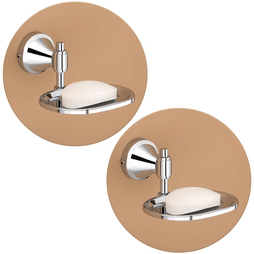Plantex Stainless Steel 304 Grade Niko Soap Holder for Bathroom/Soap Dish/Bathroom Accessories(Chrome) - Pack of 2