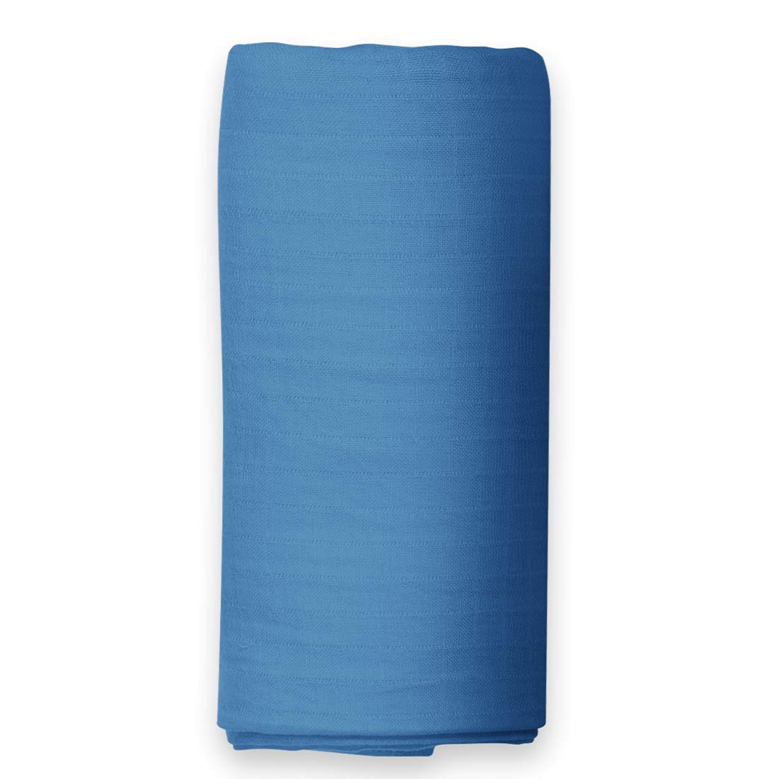 The White Cradle 100% Organic Cotton Baby Swaddle Wrap, Large 112 x 112 cm Super Soft Muslin, 1 pc Pack, Solid Navy Blue