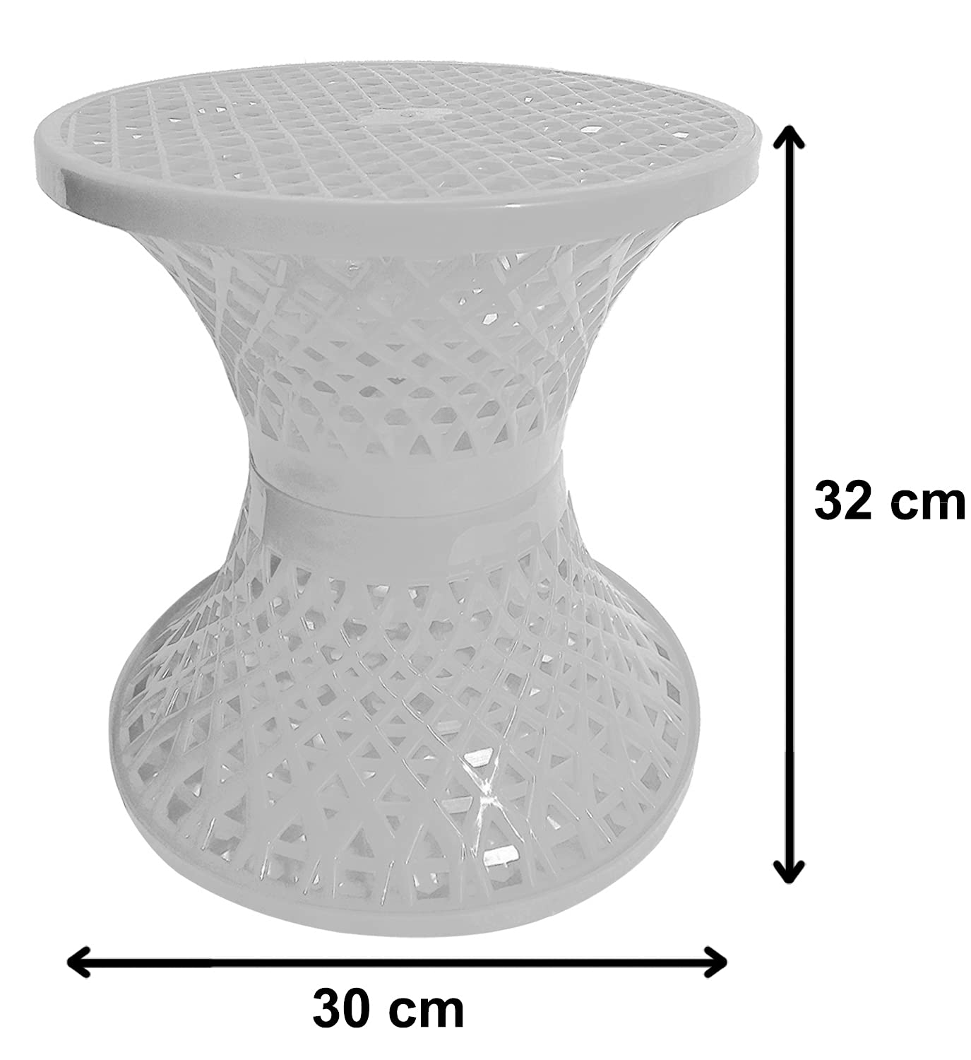 Kuber Industries Mesh Design Both Sided Plastic Sitting Stool