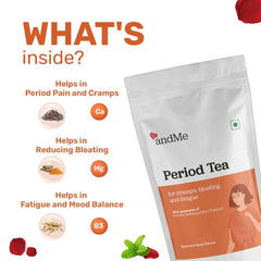 andMe Spearmint Tea for Reducing Facial Hair, Acne, Women Wellness, Period Pain (Pack of 1, 15 Tea Bags)