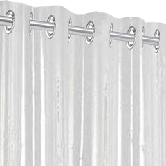 Kuber Industries PVC .30 MM Shower Curtain | Waterproof PVC & Coin Print | Semi-Transparent Curtains | Size 244 x 138 CM, 8 Feet (Transparent) | Stylish and Functional Shower Curtain