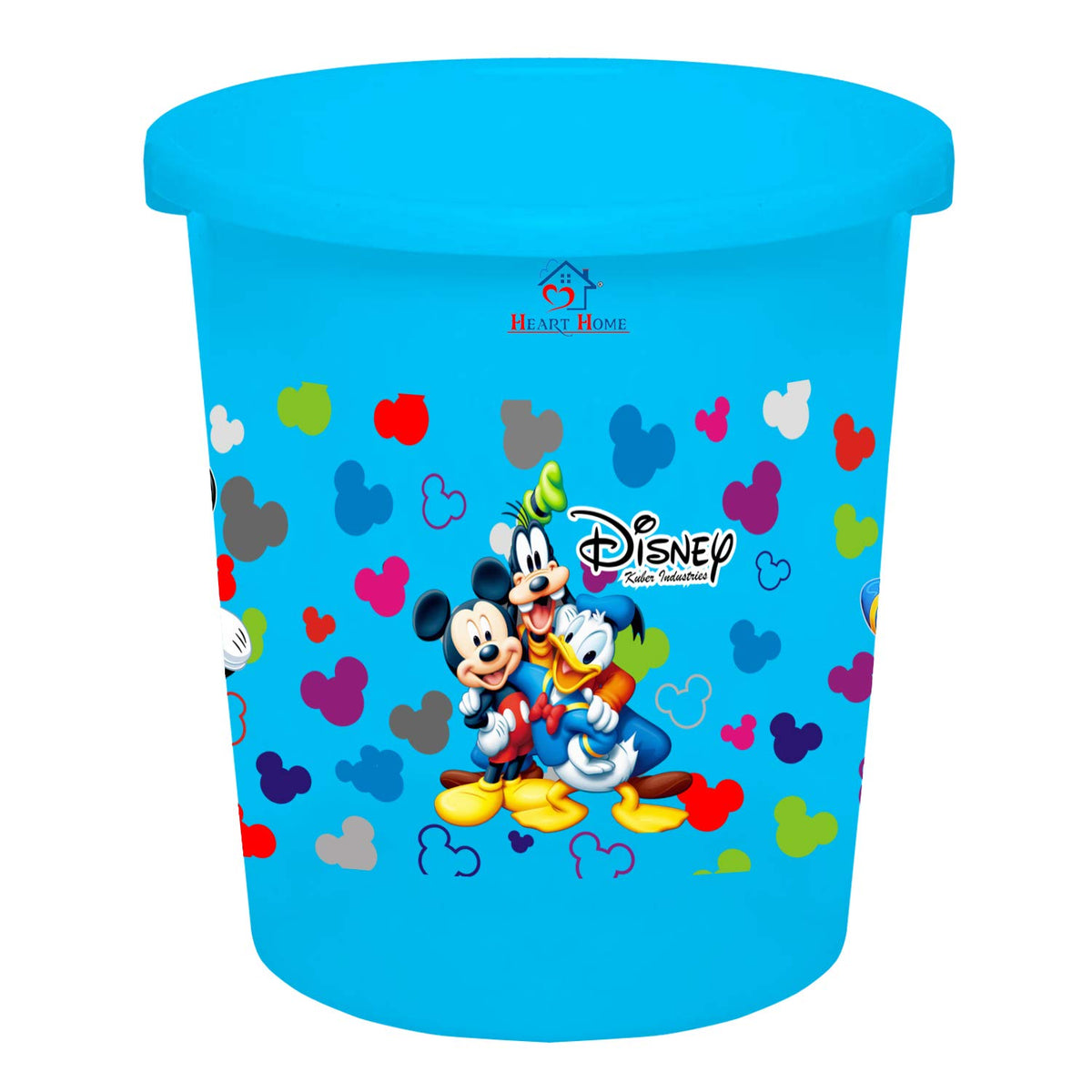 Heart Home Disney Team Mickey Print Plastic Dustbin/ Garbage Bin/ Waste Bin, 5 Liters (Blue) -HS_35_HEARTHS17328