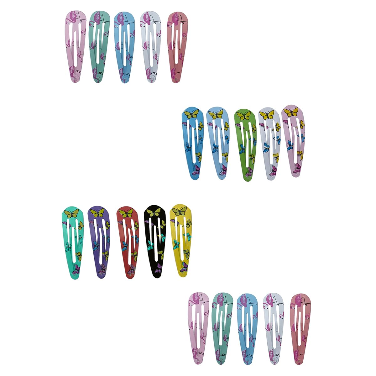 Melbees by Yellow Chimes Hair Clips for Girls Kids Hair Accessories for Girls Snap Clips for Girls Multicolor Set of 20 Pcs Hair Pins for Girls Cute Accessories for Girls Kids Tic Tac Clips for Girls