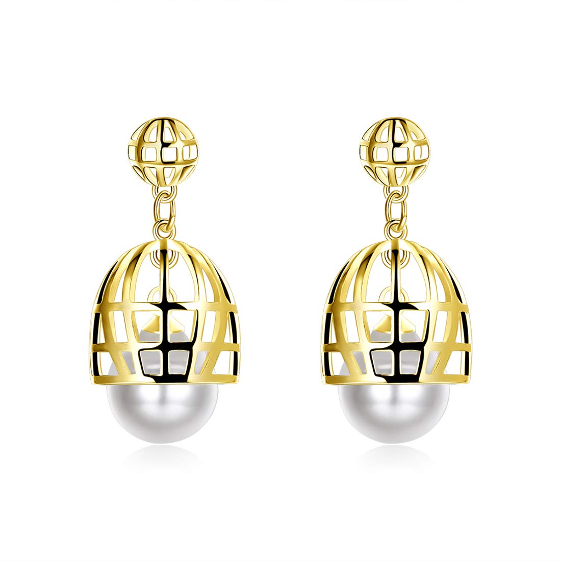 Yellow Chimes Innovative Golden Lamp Pearl Drop Earring for Women & Girls