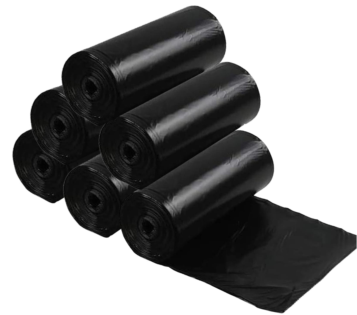 Heart Home Small 180 Garbage Bags/Dustbin Bags, 17x19 Inches (Black)-HS41HEARTHH24011