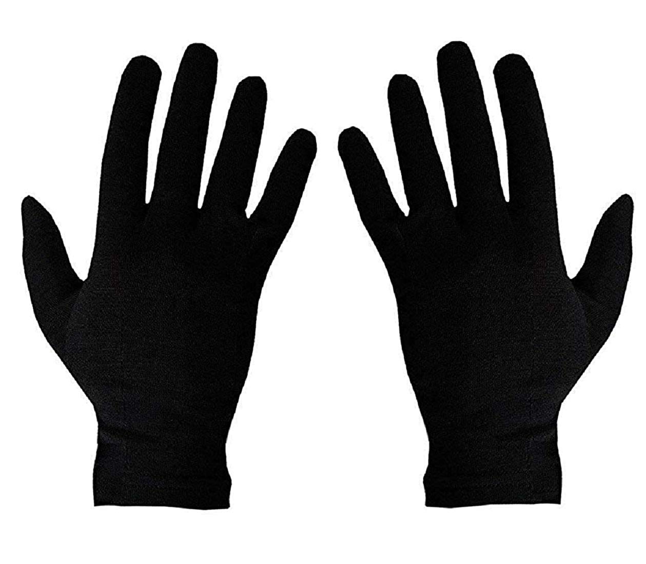 Kuber Industries Men's & Women's Cotton Hand Summer Gloves for Protection from Sun Burn/Heat/Pollution (Pack of - 1 Pairs, Black) - CTSTC46439