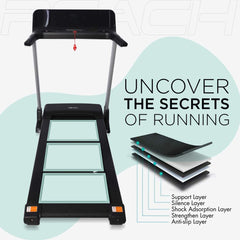 Reach INVT 6 HP Peak Motorized Treadmill | Max Speed 18 km/hr | Foldable Treadmill with Automatic Incline | Fitness Machine for Home Gym with LCD Display & Bluetooth | Max User Weight 130kg