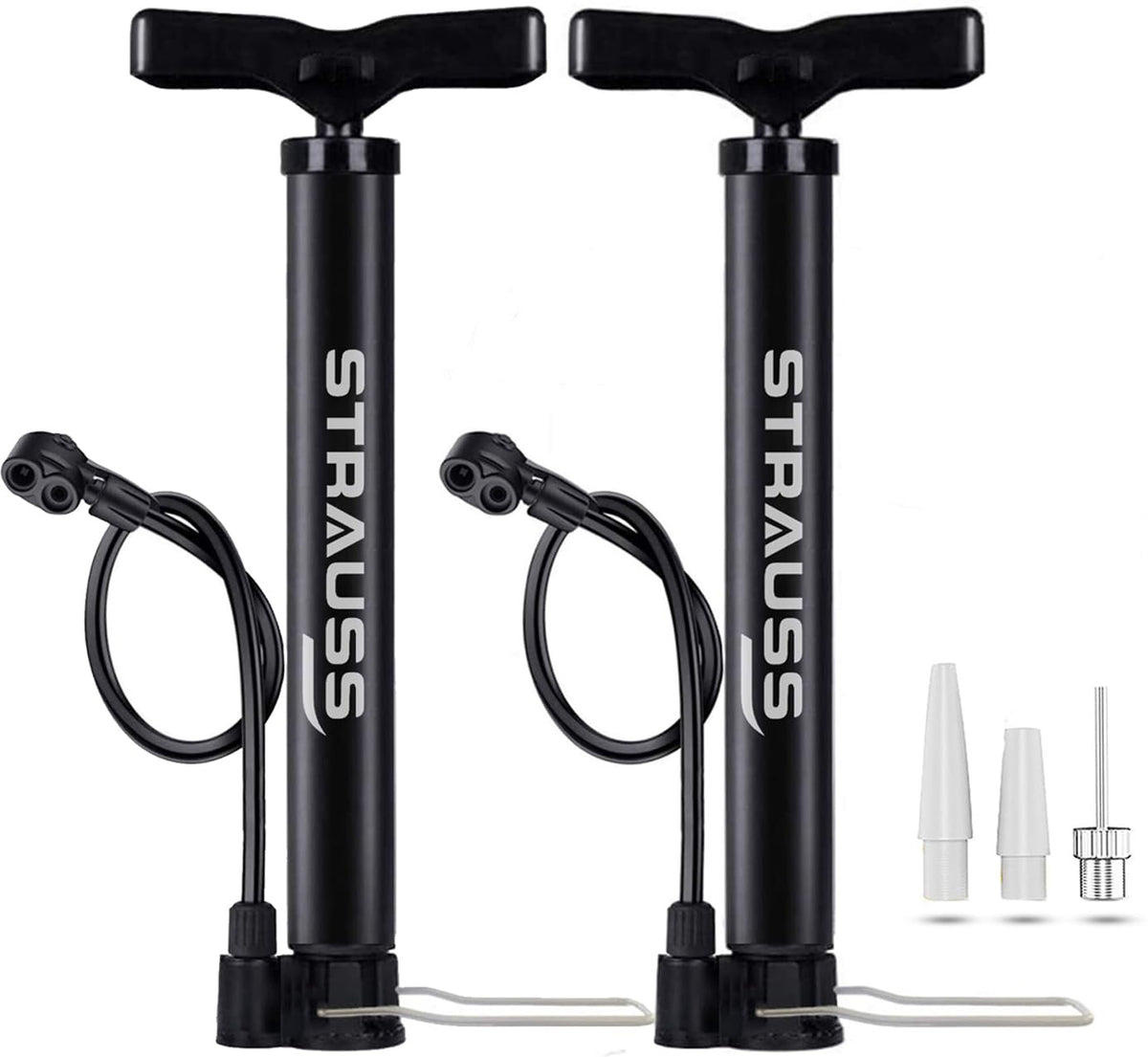 Strauss Bicycle Air Pump (Pack of 2 - Black)