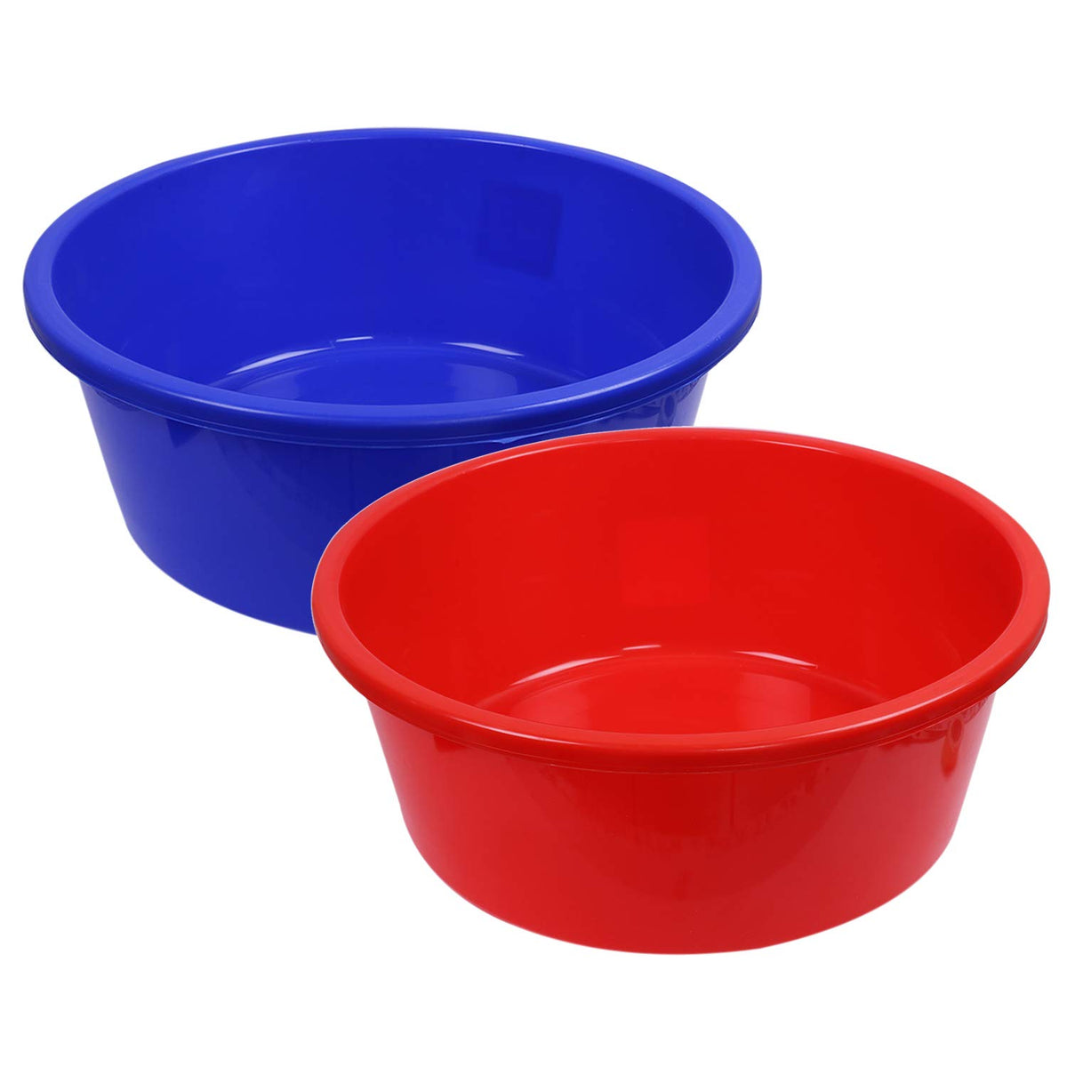 Kuber Industries 2 Pieces Unbreakable Multipurpose Bath Tub 40 LTR (Blue and Red) -CTLTC10956