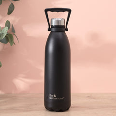 The Better Home 2 Ltrs Insulated Bottle | Doubled Wall 304 Stainless Steel | Stays Hot for 18 Hrs & Cold for 24 Hrs | Rustproof & Leakproof | Insulated Water Bottles (Black)