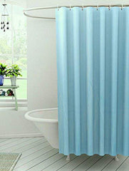 Kuber Industries Heavy Duty PVC Shower Curtain Liner with Hooks|Waterproof PVC & 8 Hooks|Size 213 x 137 CM (Sky Blue)