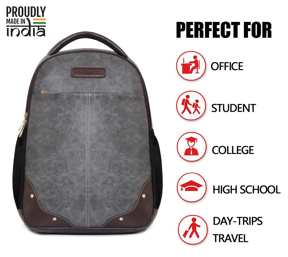 THE CLOWNFISH Marvel 28 Ltrs 43 cm Water Resistant Mature Backpack Laptop Backpack Laptop Bag Office Bag College Bags Laptop Bagpack for Men and Women (Steel Grey)
