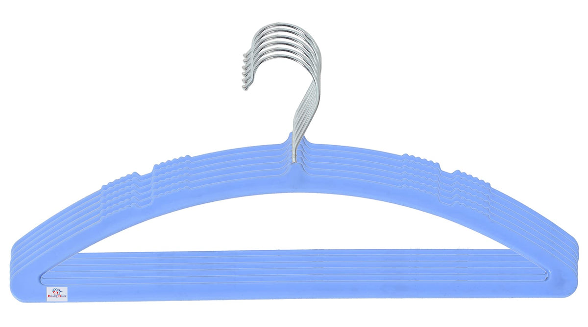 Heart Home 6 Pieces Non-Slip, Space Saving Plastic Closet Baby Hanger for Laundry & Everyday Use (Blue)-HS43HEARTH25703