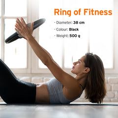 HEAD Pilates Ring - Full Body Toning Fitness | Stretching, Relaxation (Black) | Training Ring (38 CM) (Pilates Ring)