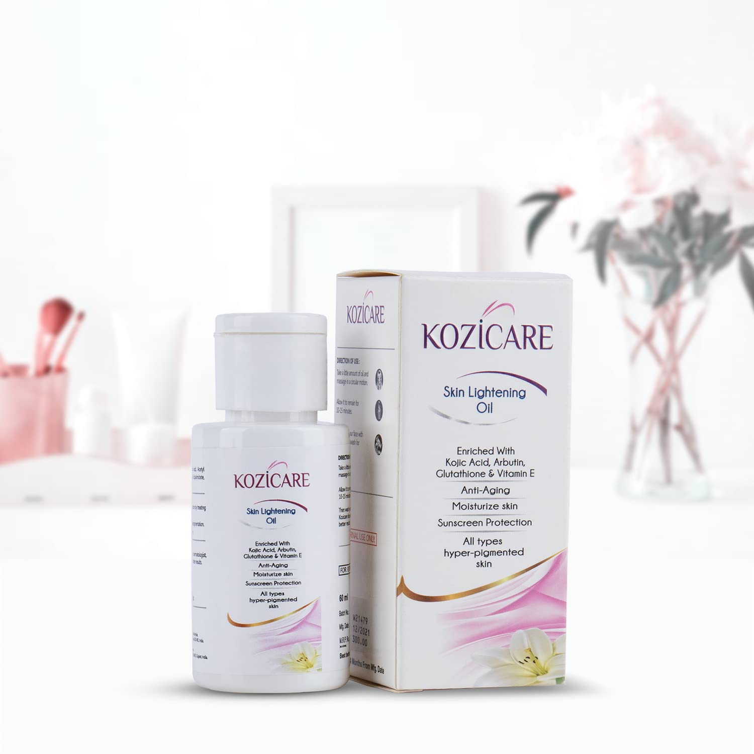 Kozicare Skin Lightening Fairness Oil with 1 Kojic Acid 1