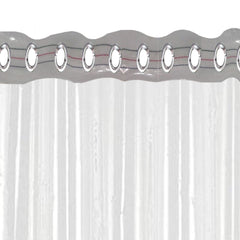 Kuber Industries 30 MM PVC Transparent Curtain|Water Proof AC Curtain|Eyelet Rings & Quick Water Release|Curtain 7 Feet|