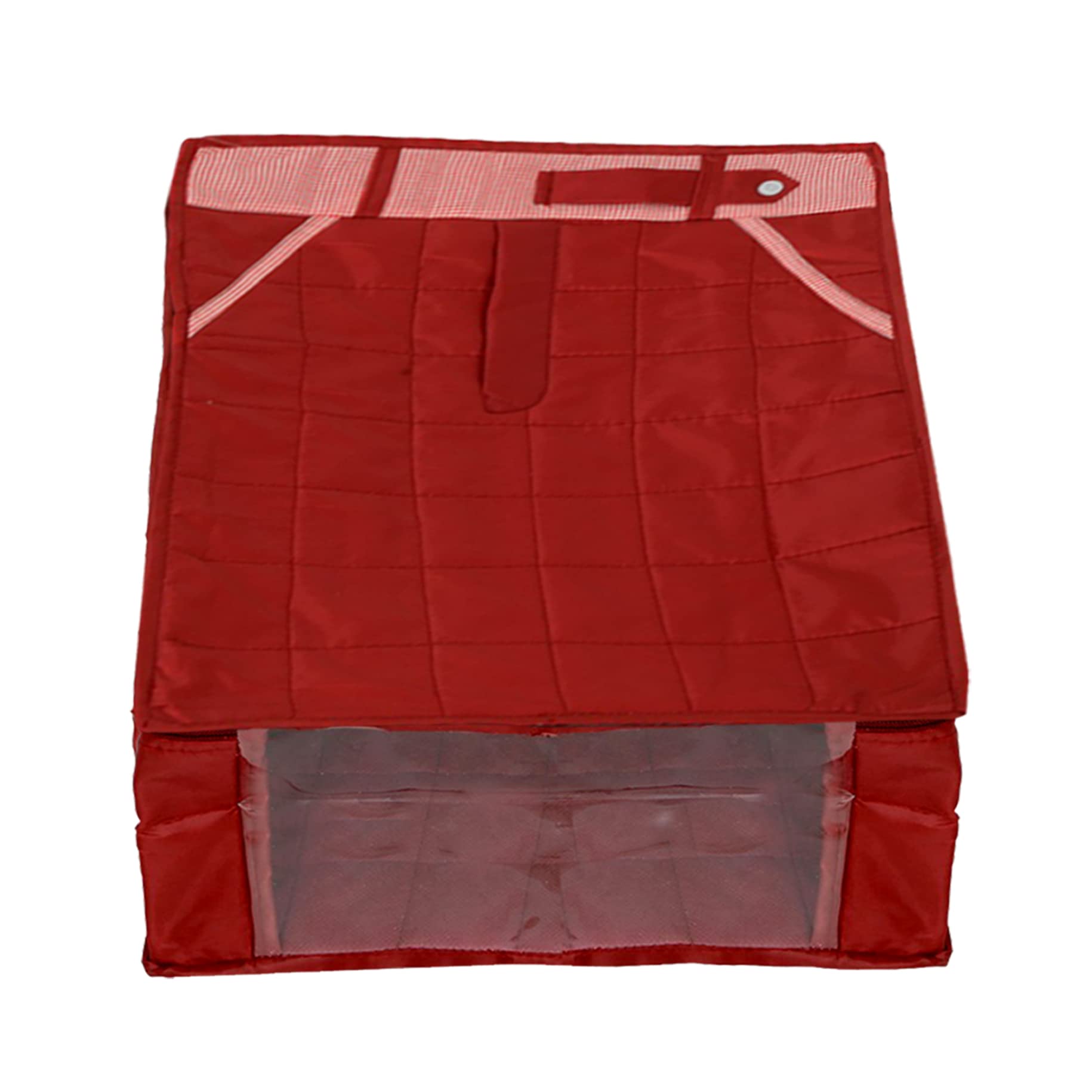 Kuber Industries Pant/Trouser Cum Clothes Organizer With Clear Window- Pack of 2 (Maroon)-HS_38_KUBMART21202