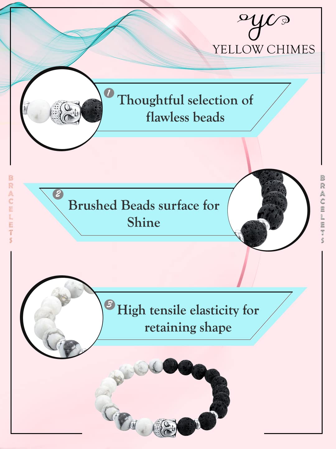 Bright White Cobra bracelet for Men by Chibuntu®