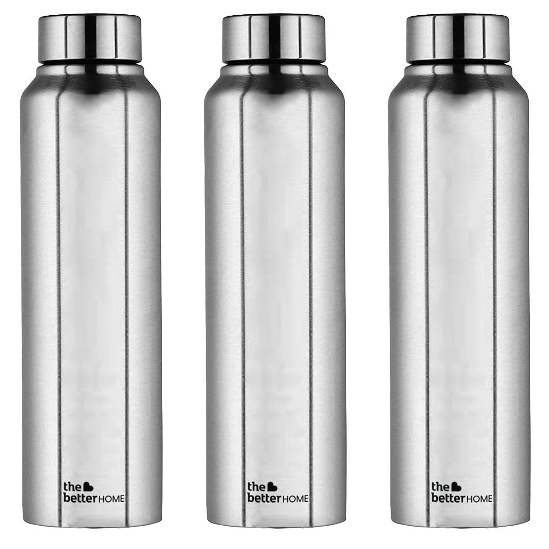The Better Home Stainless Steel Water Bottle 500ml | Rust Proof , Light Weight & Durable 500ml Water Bottle… (Pack of 3)