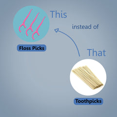Oralvit Dental Floss Toothpicks for Teeth Cleaning, Fresh Breath Healthy Gums (20Pcs)