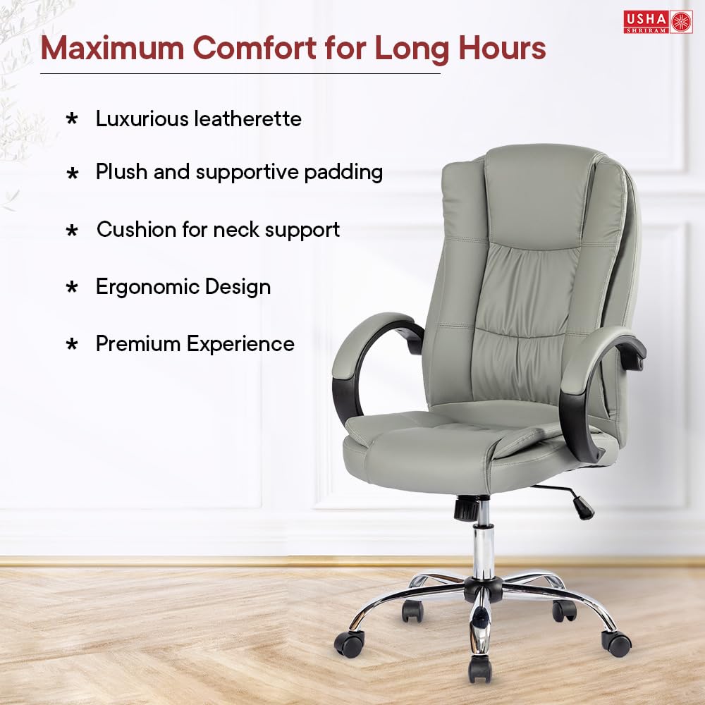 USHA Grey Office Chair|USHOC106GRY