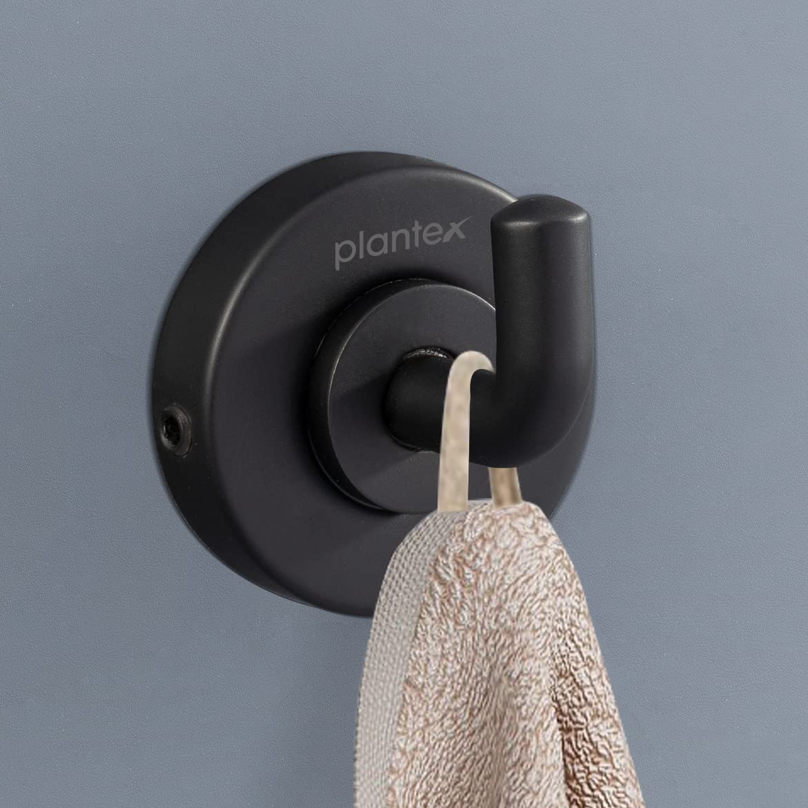 Plantex 304 Grade Stainless Steel Robe Hook/Cloth-Towel Hanger/Napkin Hanger/Bathroom Accessories - Daizy (Black)