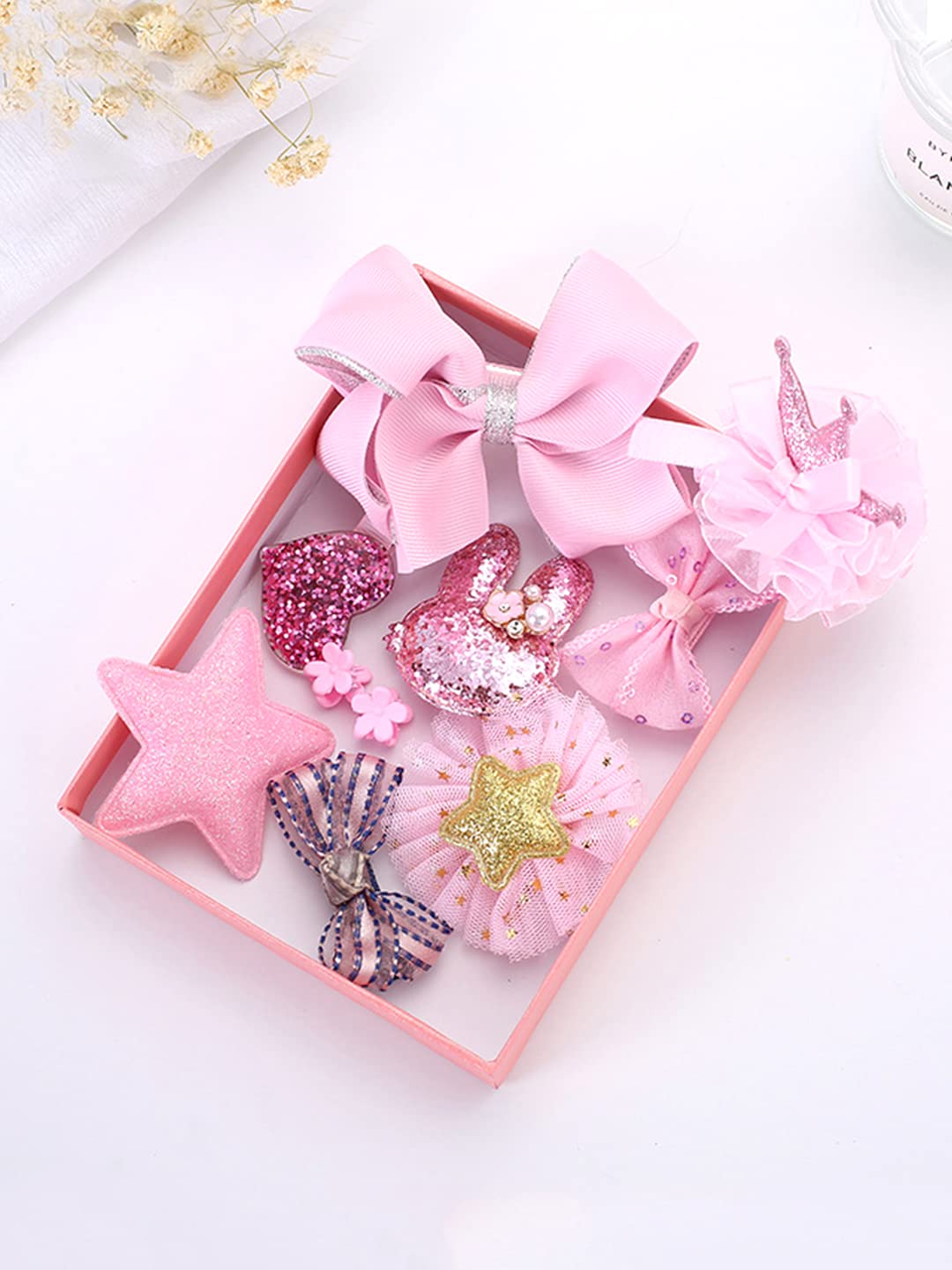 130PCS Hair Clips Set for Girls Butterfly Hair Clips Snap Hair Clips Baby  Hair Ties with Cute Box Ideal for Girls and Kids
