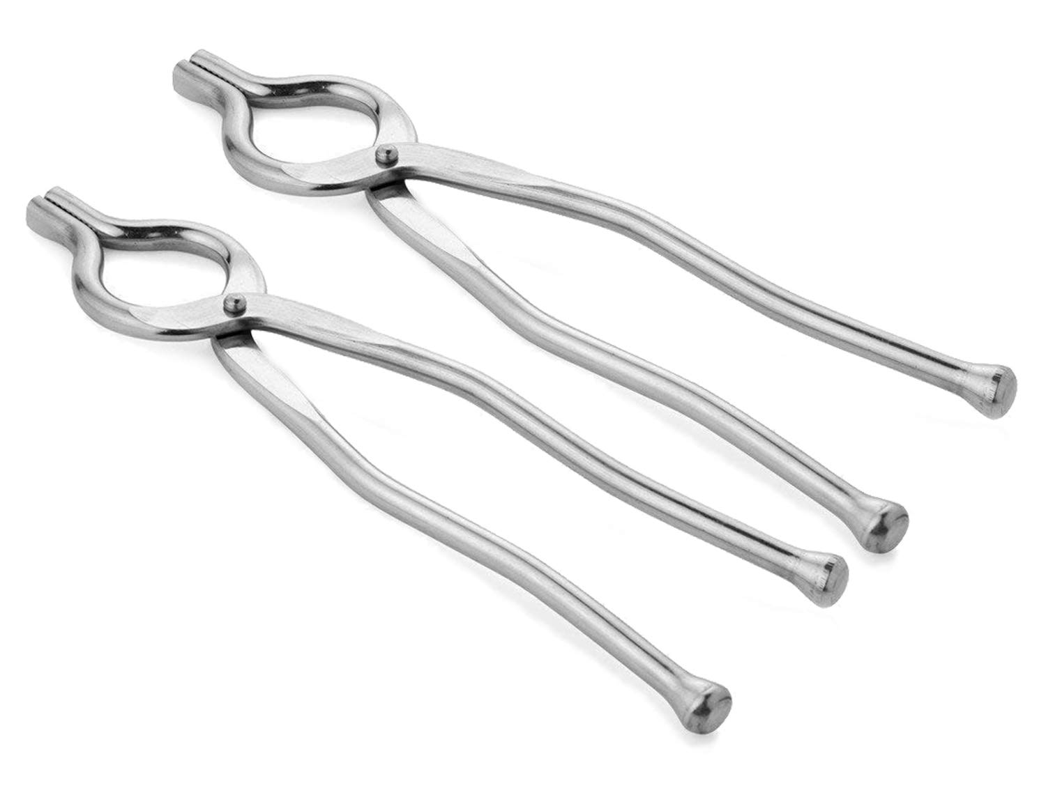 Kuber Industries 2 Pieces Stainless Steel Pakkad, Kitchen Tong (Silver)