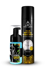Urbangabru Hair Removal Cream Spray - 200 ml & Intimate Wash 100 ml - Body Care Kit