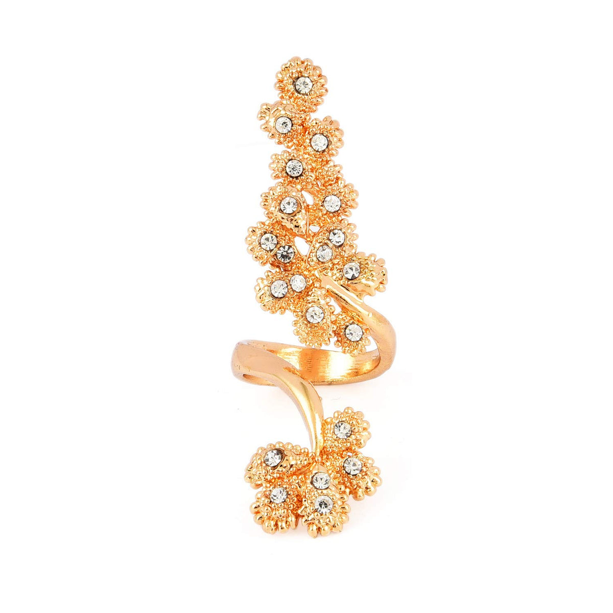 Yellow Chimes Finger Fashion Gold Ring for Women & Girls