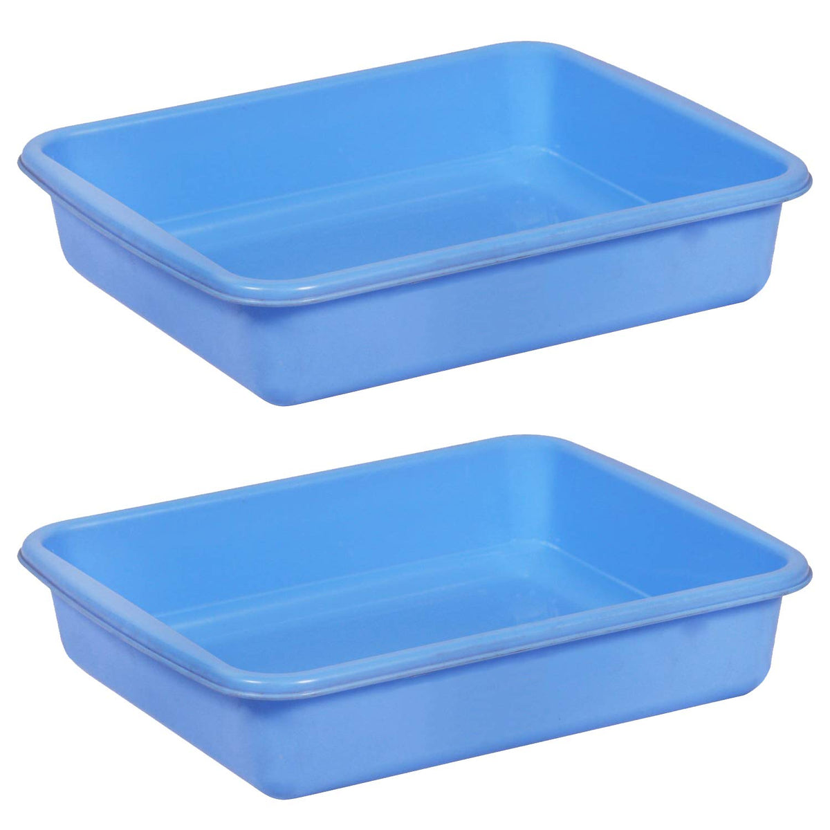 Kuber Industries 2 Piece Plastic Stationary Tray Set