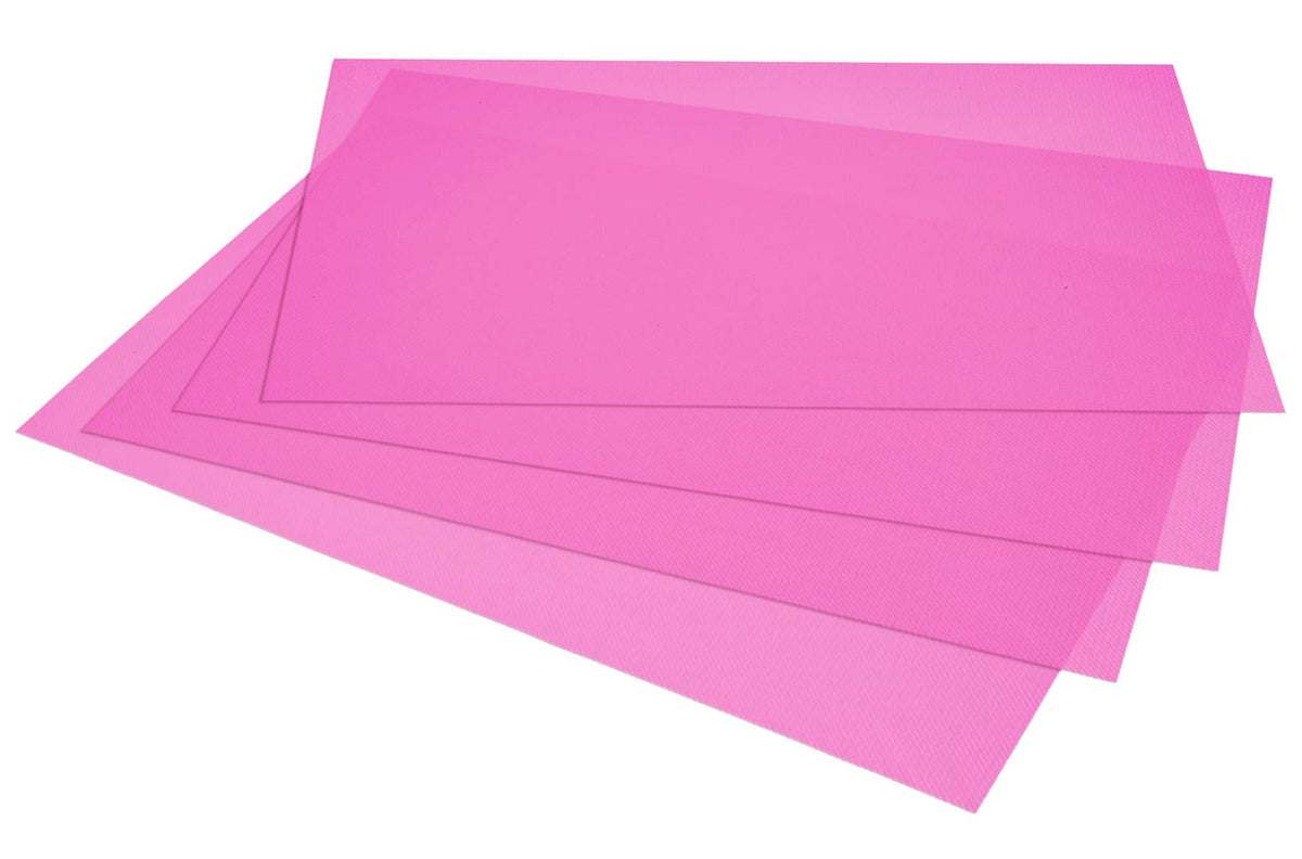 Kuber Industries 4 Pieces PVC Refrigerator/Fridge Multipurpose Drawer Mat Set(Pink)-CTKTC32238