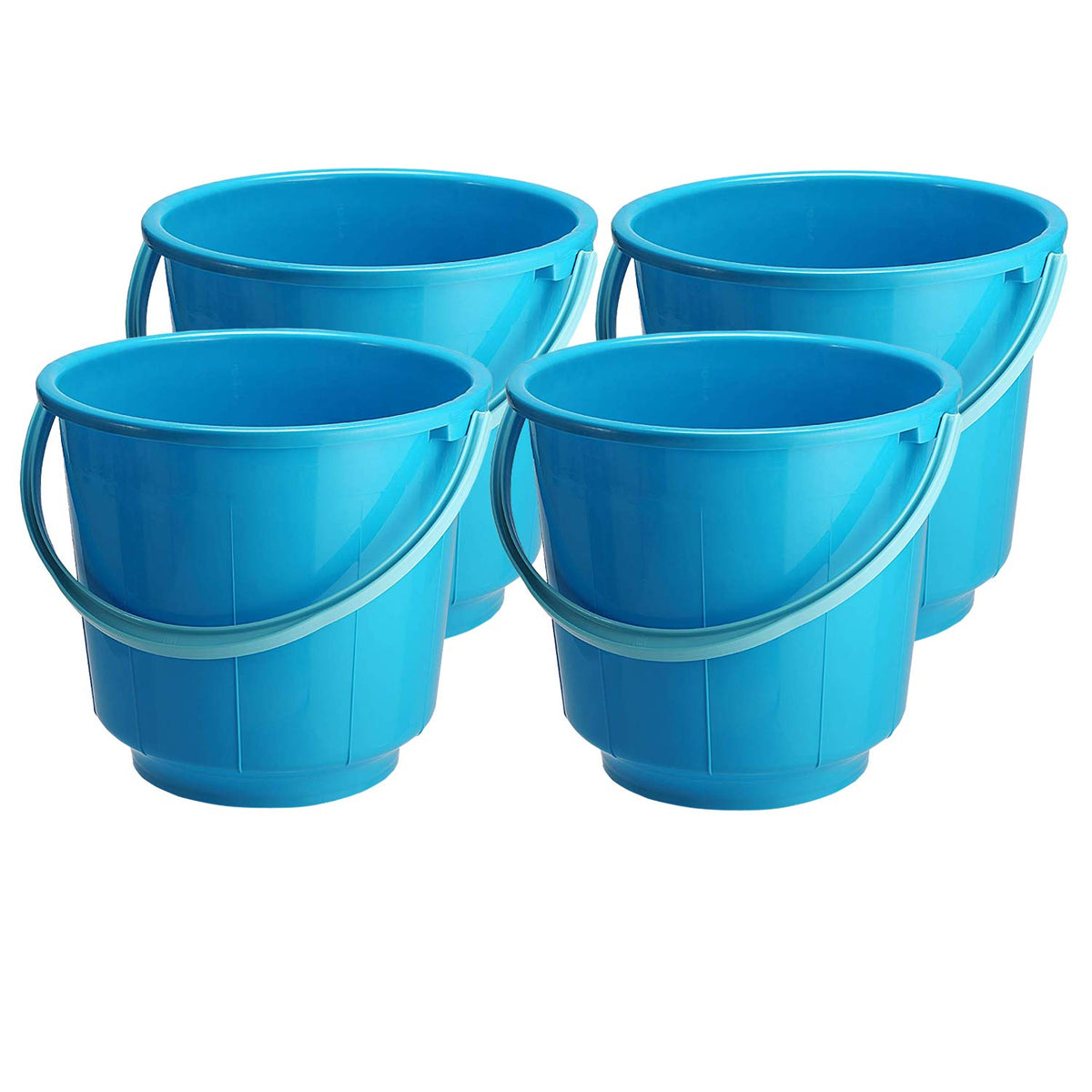 Kuber Industries 4 Piece Plastic Bucket Set, 16 litres(Multicolour)