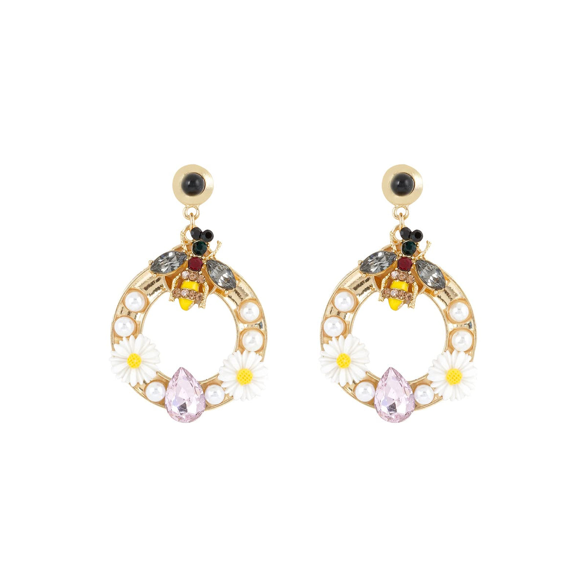 Bee Mistletoe Multicolour Earring