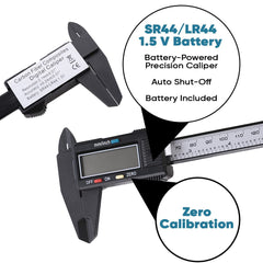 Cheston Digital Vernier Caliper | Durable Plastic Body | LCD Display | Battery Included I 150mm/6Inch I Precision Measurement With Zero Calibration | Accuracy ± 0.02 mm / <0.001