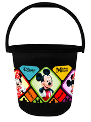 Heart Home Disney Minnie Mickey Print Unbreakable Virgin Plastic Strong Bathroom Bucket,18 LTR (Black)