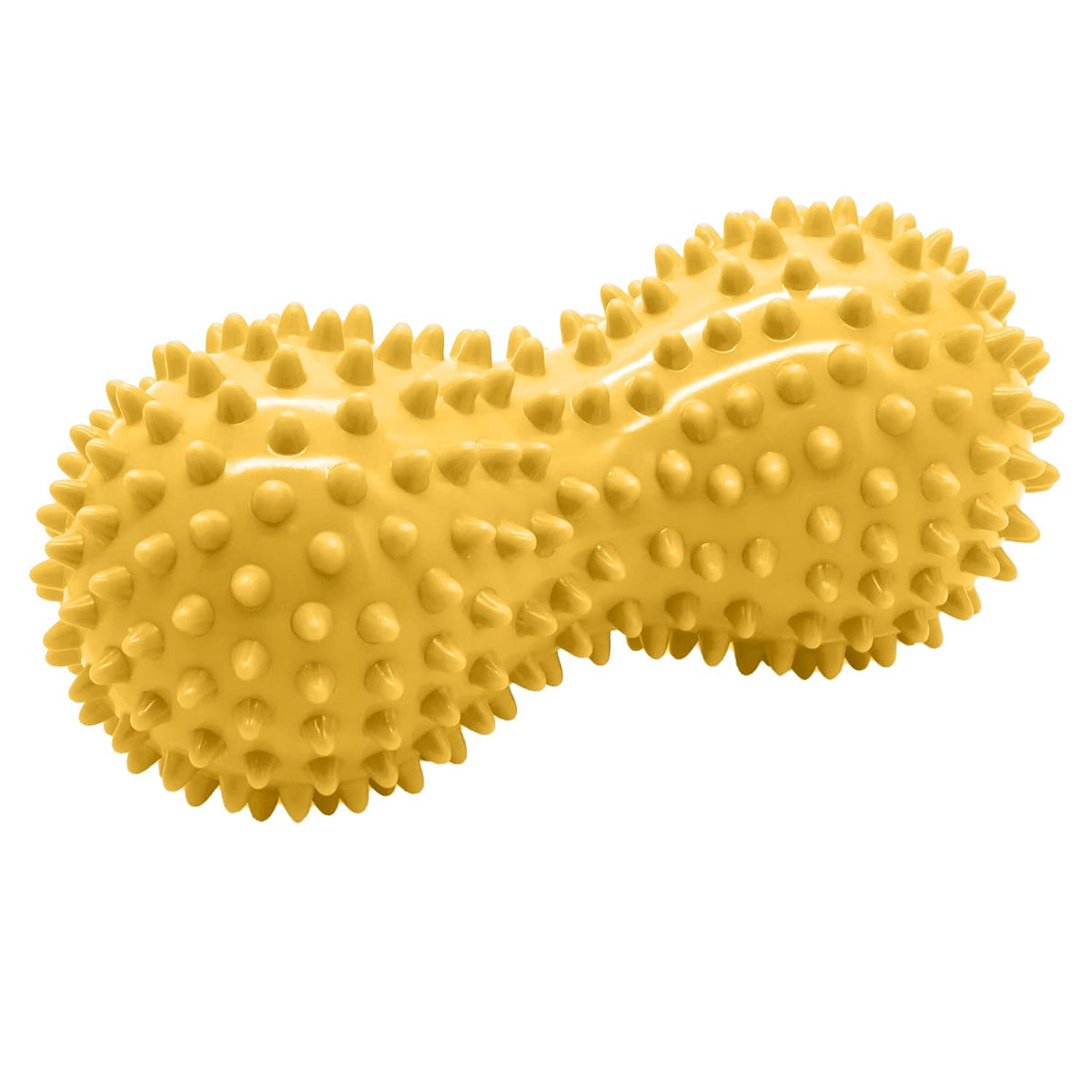 Strauss Massage Lacrosse Ball | Peanut Spiky Massage Ball | Ideal For Massage on Foot, Back, Shoulder | All Over Body Deep Tissue Muscle Therapy For Strength, (Yellow)