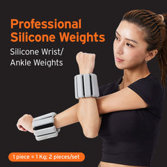 HEAD Wrist/Ankle Weights - Adjustable Weights (2 x 2.2 Lbs) | Wrist Wrap Gym Accessories | Hand Grip & Wrist Support Sports Straps (1 Kg each)