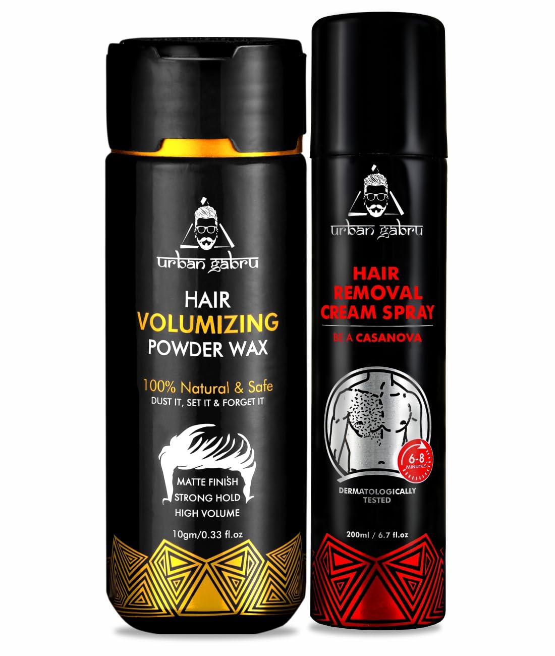 Urbangabru Hair Volumizing Powder 10 GM & HRS Casanova 200 ML - Men's Grooming Combo Kit