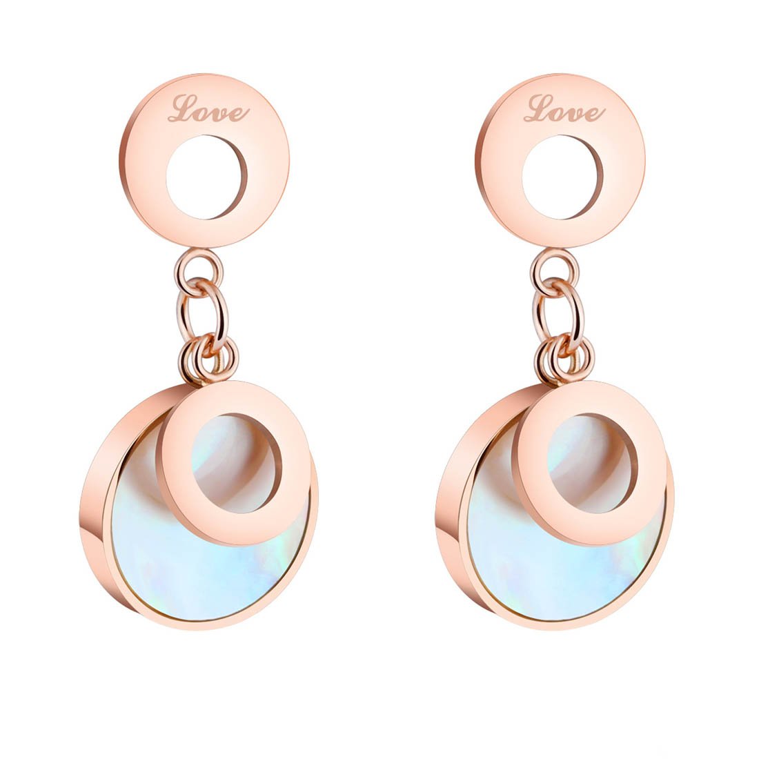 Yellow Chimes Western Style Stainless Steel Never Fading Designer Earrings for Women & Girls (Rose Gold)