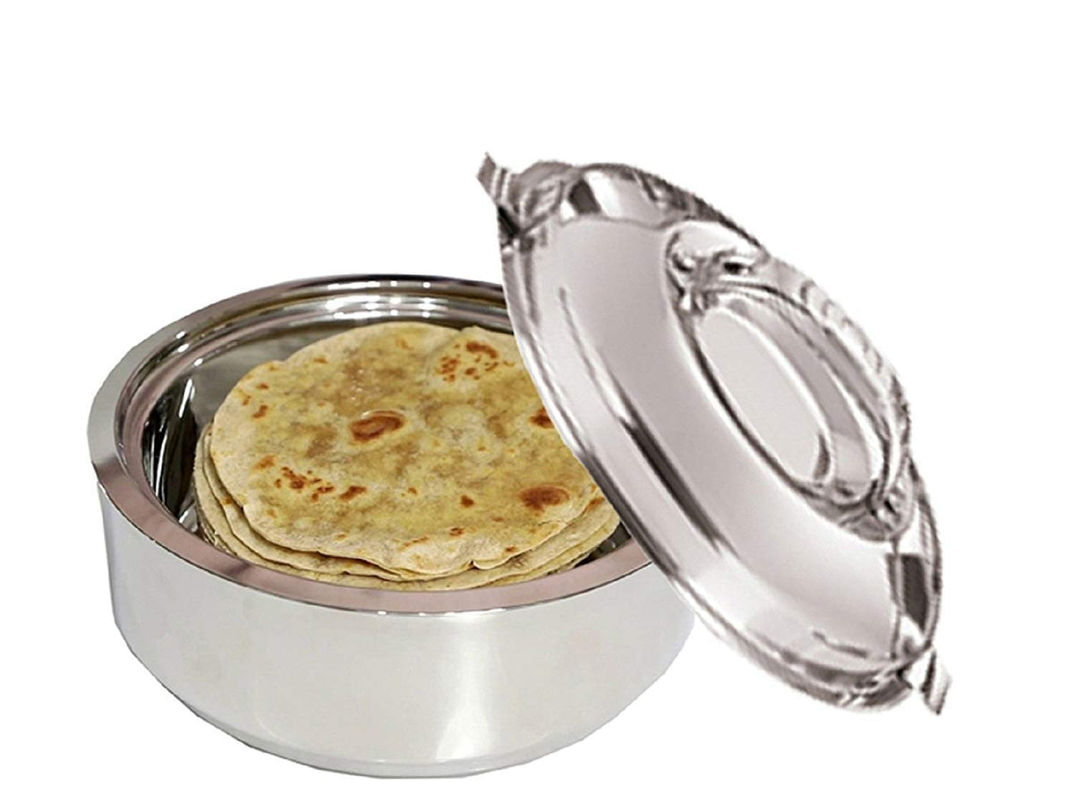 Kuber Industries Stainless Steel Casserole/Box/chapati Container/Hot Case (5000 ml, Silver, CTKTC6040)