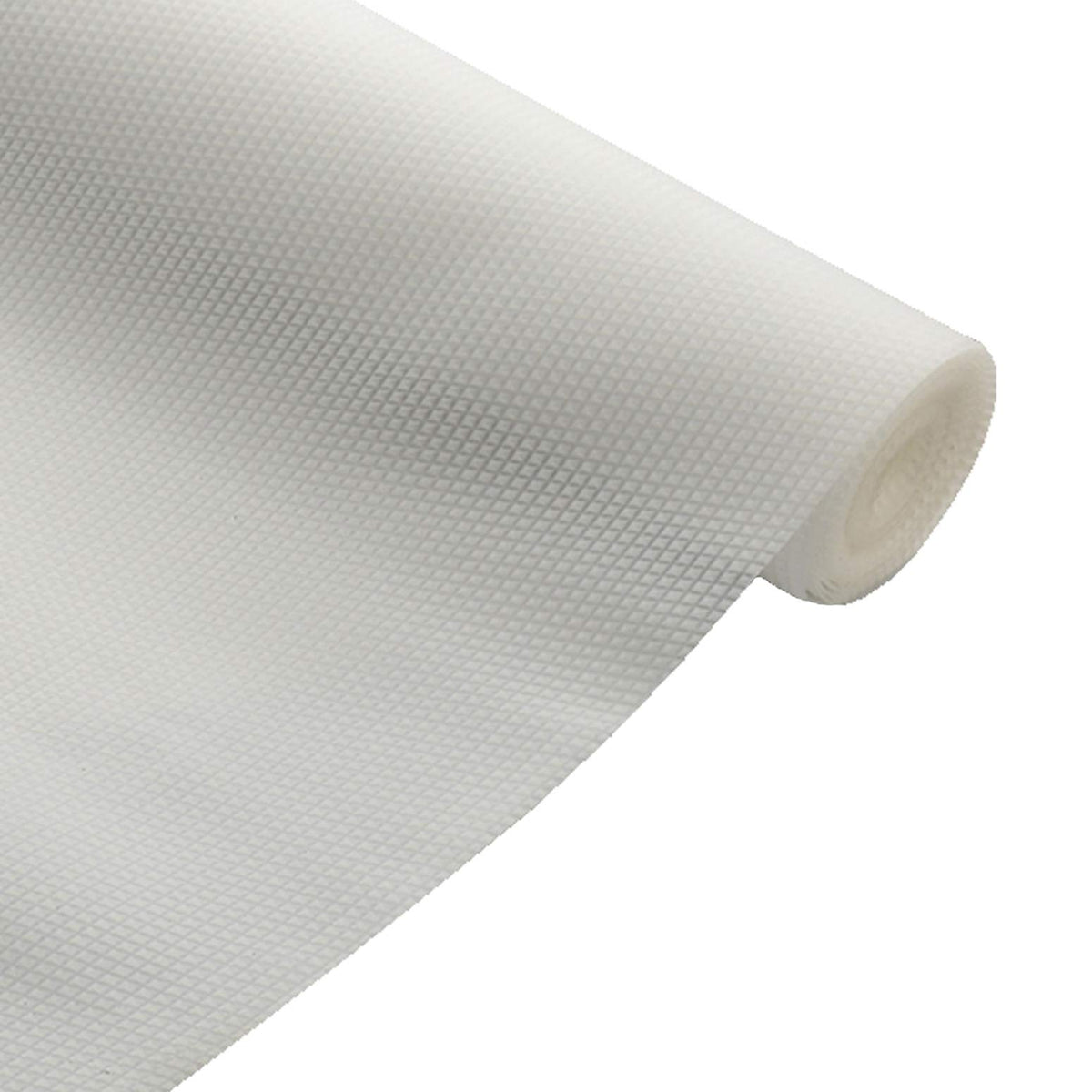 Kuber Industries Multipurpose Diamond Textured Super Strong Anti-Slip Mat Liner,Size 45X500 Cm (5 Meter Roll, White) - CTKTC45522