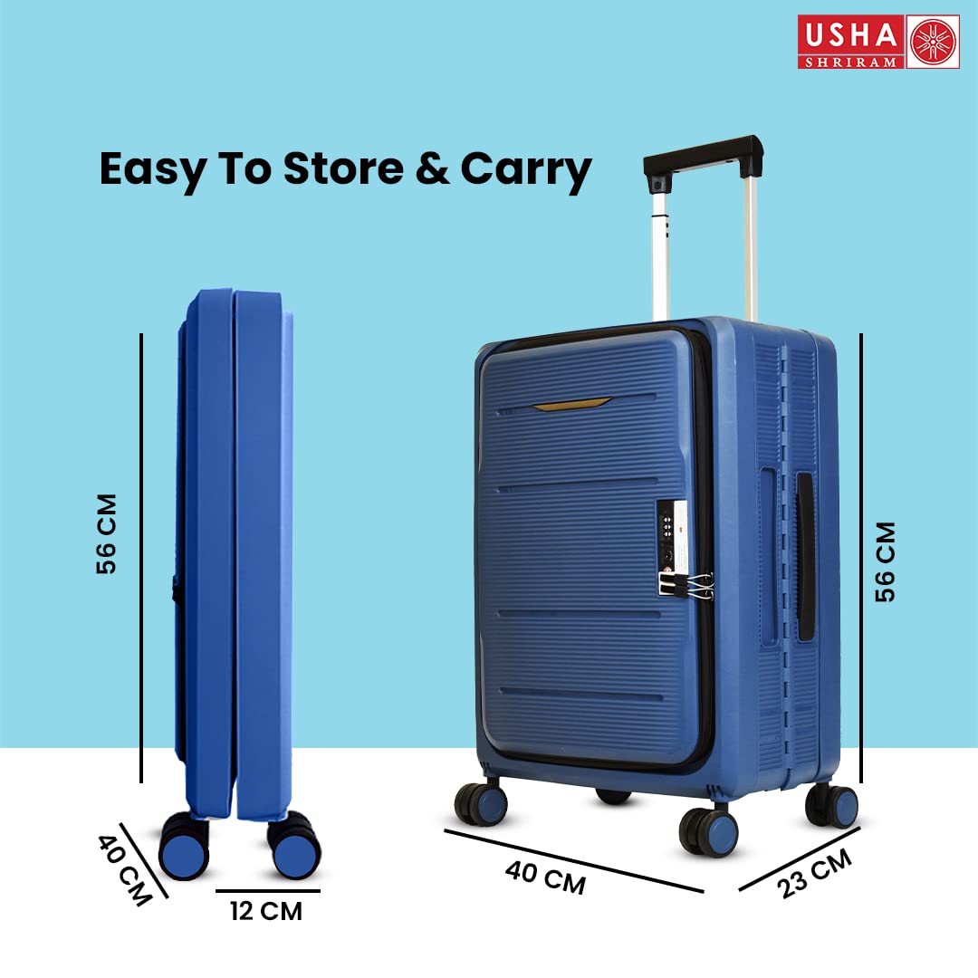 Kamiliant by American Tourister Polypropylene Set of 3 Suitcases Small 55  cm Medium 68 cm  Large 79 cm Hard Luggage Trolley  Aqua   Amazonin Fashion