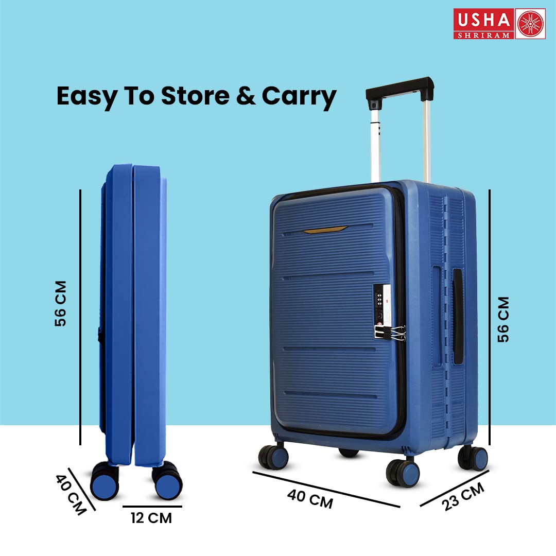 55cm Hard Shell 4 Wheel Spinner Travel Hand Luggage Cabin Trolley Suitcase  Bag | eBay