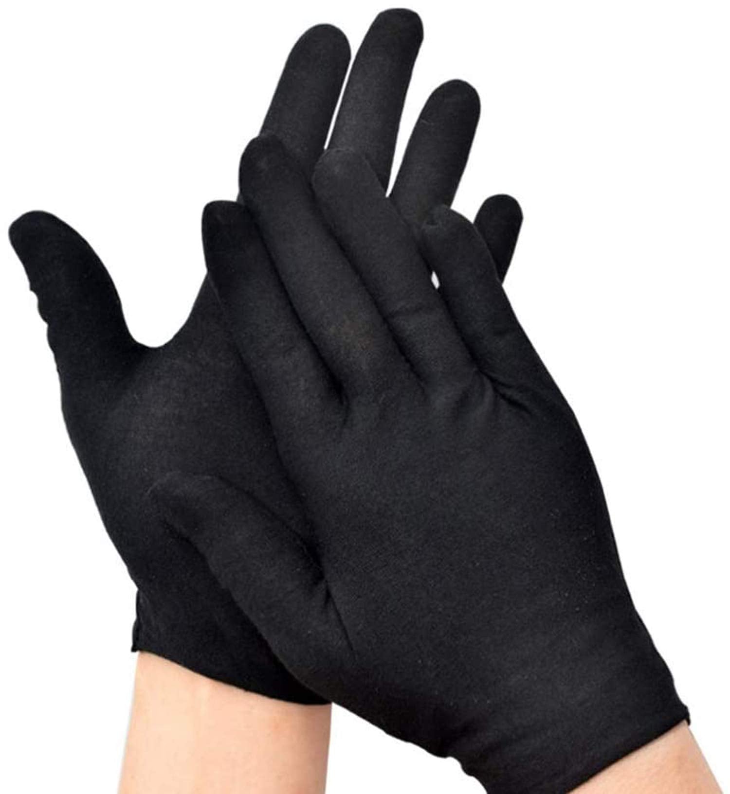 Kuber Industries Men's & Women's Cotton Hand Summer Gloves for Protection from Sun Burn/Heat/Pollution (Pack of - 1 Pairs, Black) - CTSTC46439