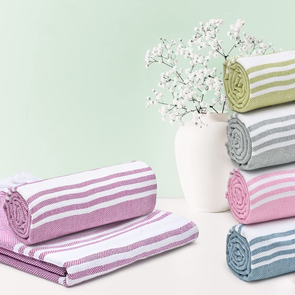 The Better Home 100% Cotton Turkish Bath Towel | Quick Drying Cotton Towel | Light Weight, Soft & Absorbent Turkish Towel (Pack of 1, Purple)