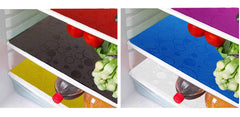 Kuber Industries Lining Design PVC 6 Piece Refrigerator Drawer Mat Set - Multicolour (CLOUDTAIL15)