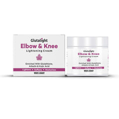 Glutalight Elbow & Knee Lightening Cream with 1% Glutathione, 1% Arbutin, 1% Kojic Acid |Delicate Skin Care for Brighter & Softer Skin- 50gm