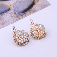 Yellow Chimes Clip On Earrings for Women Elegant Rose Gold Plated Pearl Clip On Earrings for Women and Girls.